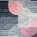 Ultra Soft Area Rug, Non Slip, Stain Resistant, Washable Area Rugs for Living Room, Bedroom, Abstract Soft Grey-Pink Aesthetic(Gray)
