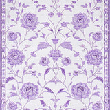 Ultra Soft Area Rug, Non Slip, Stain Resistant, Washable Area Rugs for Living Room, Bedroom, Cozy Pastel Medallion Arrangement(Purple)