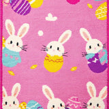 Ultra Soft Area Rug, Non Slip, Stain Resistant, Washable Area Rugs for Living Room, Bedroom, Joyful Springtime Animal Illustration(Pink)