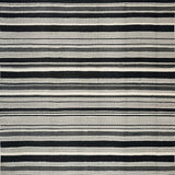 Ultra Soft Area Rug, Non Slip, Stain Resistant, Washable Area Rugs for Living Room, Bedroom, Chic Rhythm Stripe Rug with Dynamic Monochrome Bands and Artistic Linear Pattern(Black)