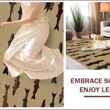 Ultra Soft Area Rug, Non Slip, Stain Resistant, Washable Area Rugs for Living Room, Bedroom, Cozy Nature-Themed Braided Style(Beige)