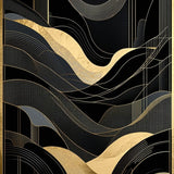 Elegant Abstract Marble Inspired Motif(Black)