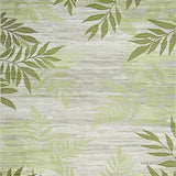 Ultra Soft Area Rug, Non Slip, Stain Resistant, Washable Area Rugs for Living Room, Bedroom, Nature-Inspired Leaf Motif(Green)