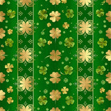 Playful Festive Clover Illustration(Green)