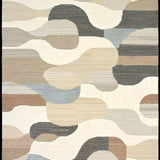 Sunset Vista Modern Abstract Art in Multi Beige Hues(Beige)