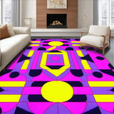 Ultra Soft Area Rug, Non Slip, Stain Resistant, Washable Area Rugs for Living Room, Bedroom, Eclectic Hip Hop Aesthetic Motif(Yellow)