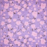 Ultra Soft Area Rug, Non Slip, Stain Resistant, Washable Area Rugs for Living Room, Bedroom, Youthful Elegant Bloom Pattern(Purple)