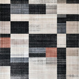 Ultra Soft Area Rug, Non Slip, Stain Resistant, Washable Area Rugs for Living Room, Bedroom, Classic Tiled Geometric Harmony(Gray)