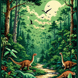 Vibrant Prehistoric Creature Design(Green)