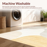 Ultra Soft Area Rug, Non Slip, Stain Resistant, Washable Area Rugs for Living Room, Bedroom, Trendy Transitional Light Palette(Gold)