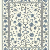 Ultra Soft Area Rug, Non Slip, Stain Resistant, Washable Area Rugs for Living Room, Bedroom, Charming Twirling Vines Theme(Beige)