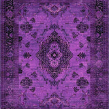 Ultra Soft Area Rug, Non Slip, Stain Resistant, Washable Area Rugs for Living Room, Bedroom, Luxurious Purple and Black Tapestry(Purple)
