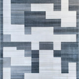 Ultra Soft Area Rug, Non Slip, Stain Resistant, Washable Area Rugs for Living Room, Bedroom, Sleek Monochrome Ogee Style(Gray)