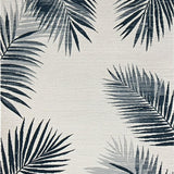 Ultra Soft Area Rug, Non Slip, Stain Resistant, Washable Area Rugs for Living Room, Bedroom, Chic Grey Coastal Leaf Pattern(Blue)