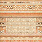 Ultra Soft Area Rug, Non Slip, Stain Resistant, Washable Area Rugs for Living Room, Bedroom, Rustic Diamond Lattice Motif(Orange)