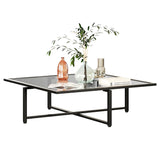 ODIKA Small Space Square Glass Coffee Table