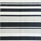 Ultra Soft Area Rug, Non Slip, Stain Resistant, Washable Area Rugs for Living Room, Bedroom, Contemporary Striped Rug, Versatile Geometric Art(Black)
