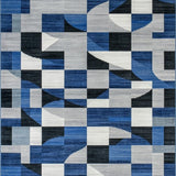 Stylish Triadic Color Block Design(Blue)