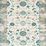 Cozy Distressed Floral Motif(Beige)