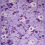 Ultra Soft Area Rug, Non Slip, Stain Resistant, Washable Area Rugs for Living Room, Bedroom, Elegant Soft Colorful Bloom Patterns(Purple)