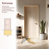 Ultra Soft Area Rug, Non Slip, Stain Resistant, Washable Area Rugs for Living Room, Bedroom, Serene Creamy Color Blend Style(Beige)