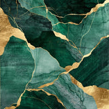 Dynamic Earth Tone Geometric Art(Green)