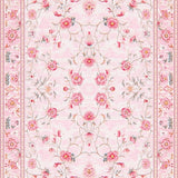 Ultra Soft Area Rug, Non Slip, Stain Resistant, Washable Area Rugs for Living Room, Bedroom, Enchanting Circular Petal Pattern(Pink)