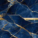 Ultra Soft Area Rug, Non Slip, Stain Resistant, Washable Area Rugs for Living Room, Bedroom, Minimalist Navy Gold Fusion Style(Blue)