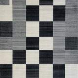 Ultra Soft Area Rug, Non Slip, Stain Resistant, Washable Area Rugs for Living Room, Bedroom, Chic Abstract Tiled Composition(Gray)