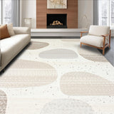 Beige with Speckled Wool Blend and Motifs(Beige)