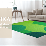Ultra Soft Area Rug, Non Slip, Stain Resistant, Washable Area Rugs for Living Room, Bedroom, Contemporary Minimalist Green Non-Shedding Home Carpet(Green)