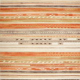 Ultra Soft Area Rug, Non Slip, Stain Resistant, Washable Area Rugs for Living Room, Bedroom, Vibrant Trellis Motif in Earth Tones(Orange)