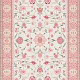 Ultra Soft Area Rug, Non Slip, Stain Resistant, Washable Area Rugs for Living Room, Bedroom, Sophisticated Colorful Geometric Shapes(Ivory)