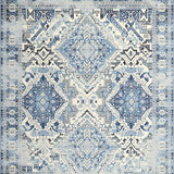 Ivory Distressed Medallion(Blue)