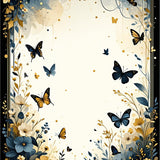 Ultra Soft Area Rug, Non Slip, Stain Resistant, Washable Area Rugs for Living Room, Bedroom, Contemporary Insect Illustrative Design(Gold)