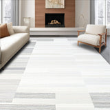 Ultra Soft Area Rug, Non Slip, Stain Resistant, Washable Area Rugs for Living Room, Bedroom, Textured Neutral Geometric Layers(Beige)