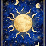 Ultra Soft Area Rug, Non Slip, Stain Resistant, Washable Area Rugs for Living Room, Bedroom, Stellar Dreamy Moonlit Pattern(Blue)