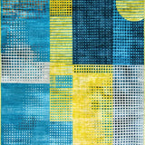 Ultra Soft Area Rug, Non Slip, Stain Resistant, Washable Area Rugs for Living Room, Bedroom, Intricate Abstract Animal Inspired Design(Blue)