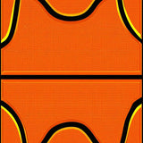 Ultra Soft Area Rug, Non Slip, Stain Resistant, Washable Area Rugs for Living Room, Bedroom, Bold Black Abstract Elements(Orange)