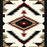 Ultra Soft Area Rug, Non Slip, Stain Resistant, Washable Area Rugs for Living Room, Bedroom, Non Slip Black With Beige Southwestern Motifs(Beige)