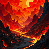 Contemporary Lava Flow Aesthetic(Red)