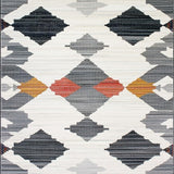 Ultra Soft Area Rug, Non Slip, Stain Resistant, Washable Area Rugs for Living Room, Bedroom, Vibrant Boho Striped Pattern(Gray)
