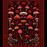 Ultra Soft Area Rug, Non Slip, Stain Resistant, Washable Area Rugs for Living Room, Bedroom, Charming Cozy Witchy Vibes(Red)