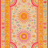 Ultra Soft Area Rug, Non Slip, Stain Resistant, Washable Area Rugs for Living Room, Bedroom, Artistic Round Sunray Design Element(Yellow)