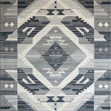 Ultra Soft Area Rug, Non Slip, Stain Resistant, Washable Area Rugs for Living Room, Bedroom, Elegant Silver Layered Patterns(Gray)