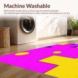 Ultra Soft Area Rug, Non Slip, Stain Resistant, Washable Area Rugs for Living Room, Bedroom, Artistic Urban Pop Culture Design(Pink)