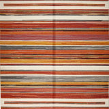 Ultra Soft Area Rug, Non Slip, Stain Resistant, Washable Area Rugs for Living Room, Bedroom, Rustic Earthy Striped Motif(Red)