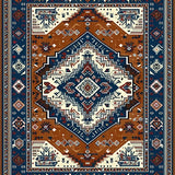 Ultra Soft Area Rug, Non Slip, Stain Resistant, Washable Area Rugs for Living Room, Bedroom, Artful Tiled Geometric Arrangement(Brown)