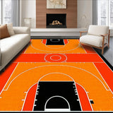 Ultra Soft Area Rug, Non Slip, Stain Resistant, Washable Area Rugs for Living Room, Bedroom, Youthful Sports Enthusiast Floor Decor(Orange)