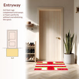 Ultra Soft Area Rug, Non Slip, Stain Resistant, Washable Area Rugs for Living Room, Bedroom, Vibrant Fruit-Inspired Decorative Touch(Red)